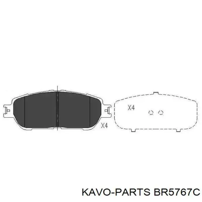 Передний тормозной диск Kavo Parts BR5767C