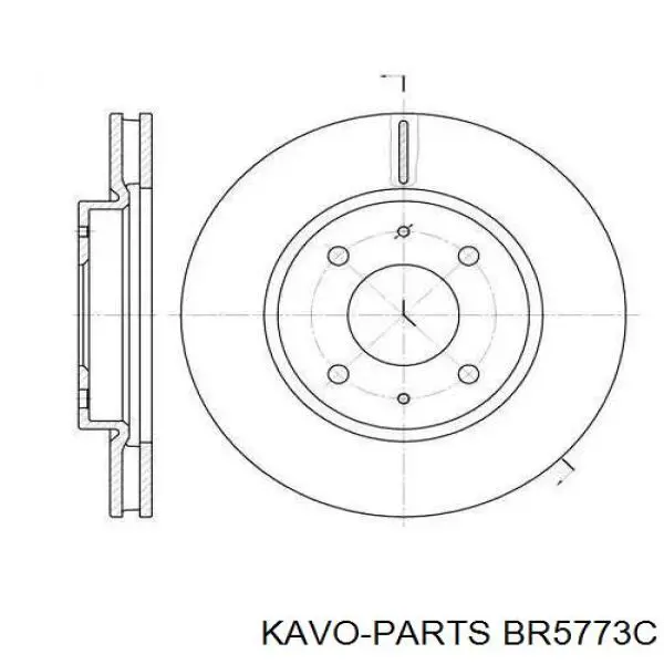 Тормоз дисковый передний Kavo Parts BR5773C цена, от 35.70 USD