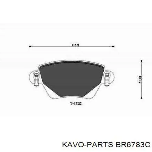 Купить BR6783C Kavo Parts Диск тормозной задний