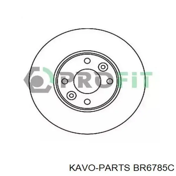 Тормоз дисковый передний Kavo Parts BR6785C цена, от 28.09 USD