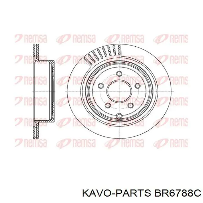 Тормозные диски BR6788C Kavo Parts
