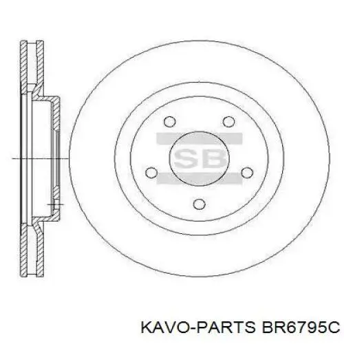 Купить BR6795C Kavo Parts Ротор тормозной
