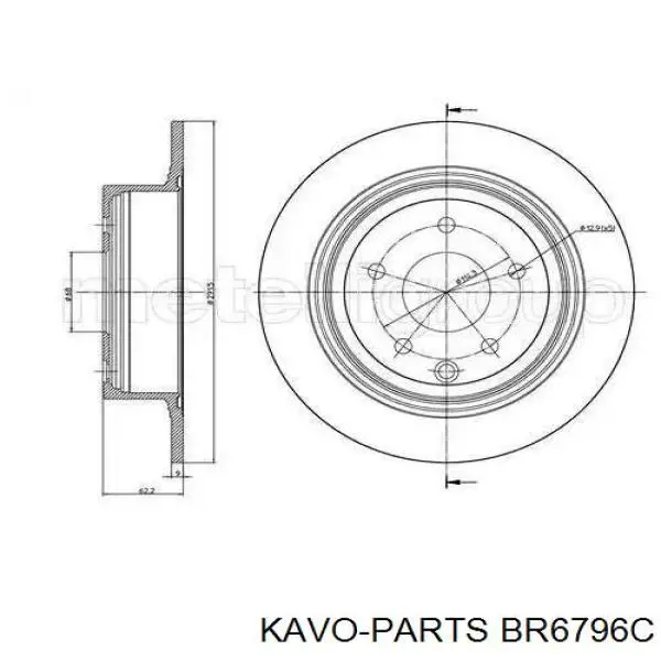 BR6796C Kavo Parts Дисковый тормоз
