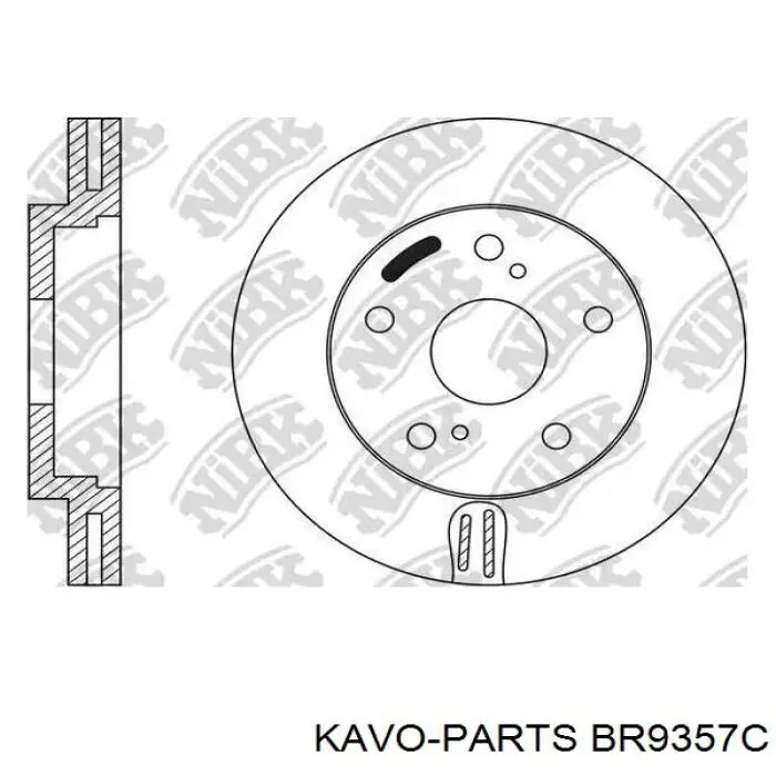 BR9357C Kavo Parts Диск тормозной передний