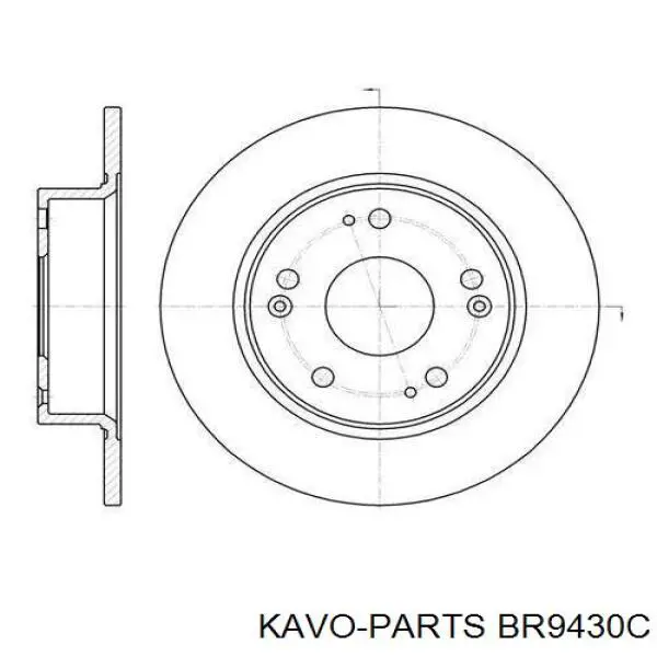 Купить BR9430C Kavo Parts Диск тормозной задний