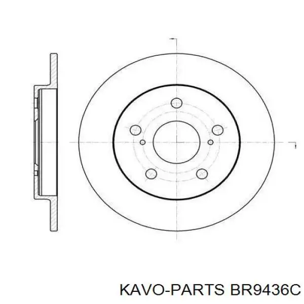 Задний дисковый тормоз Kavo Parts BR9436C
