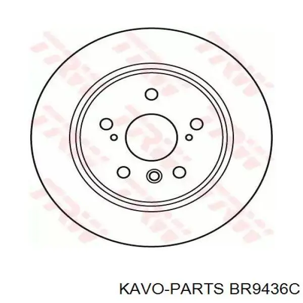 Купить BR9436C Kavo Parts Диск тормозной задний