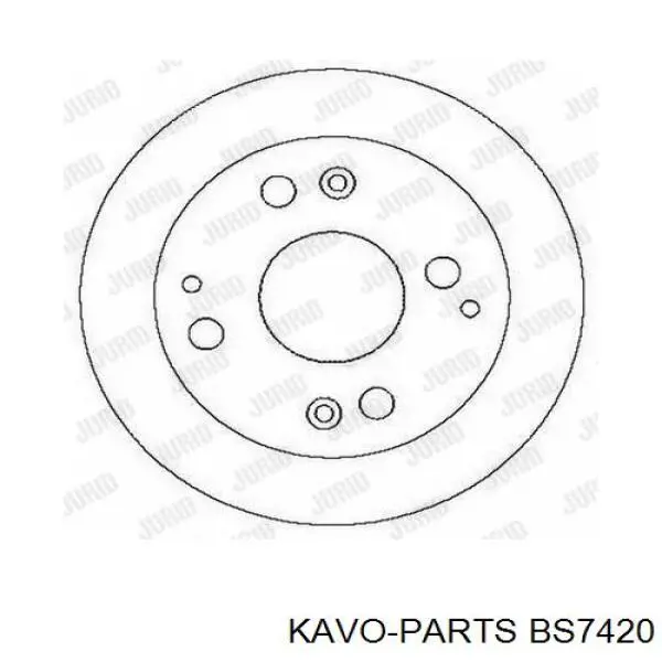 Барабанные колодки Kavo Parts BS7420