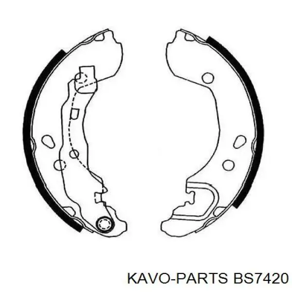 Колодки тормозные задние барабанные Kavo Parts BS7420