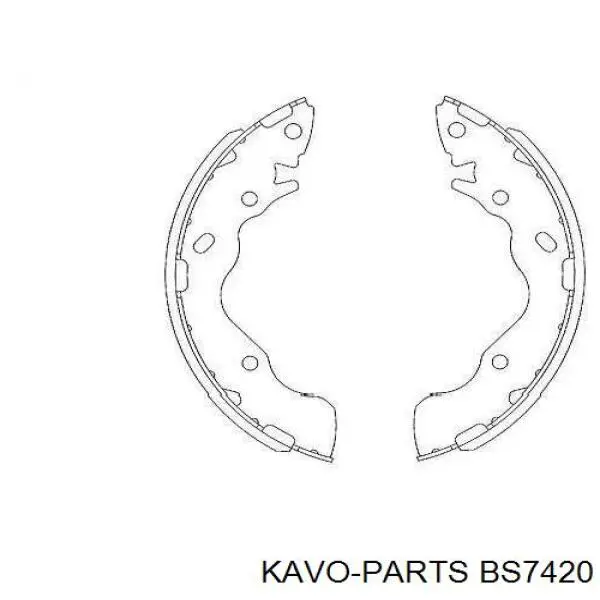 BS7420 Kavo Parts Барабанные тормозные колодки