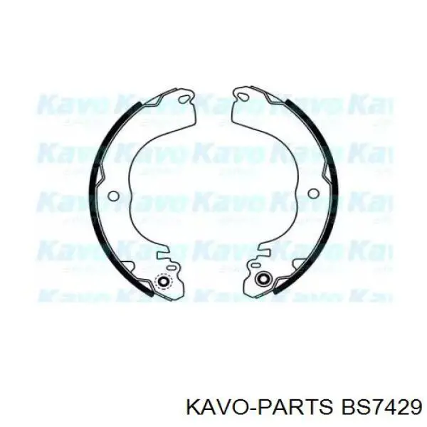 BS7429 Kavo Parts колодки тормозные задние барабанные