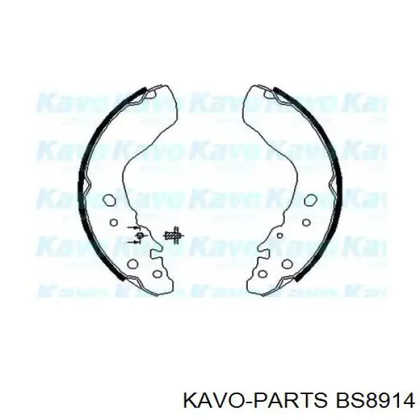 BS8914 Kavo Parts колодки тормозные задние барабанные