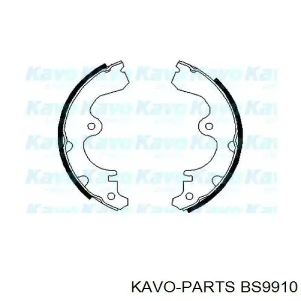 Задние барабанные колодки BS9910 Kavo Parts