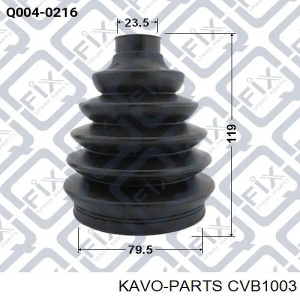 CVB1003 Kavo Parts Пыльник шарнира привода
