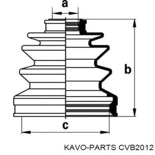 Чехол шруса Kavo Parts CVB2012 цена, от 6.07 USD