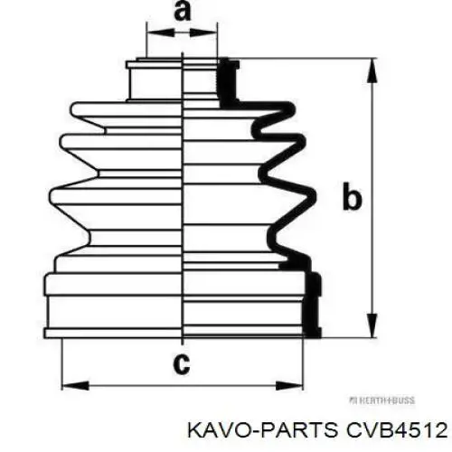 Пыльник ШРУСа наружный CVB4512 Kavo Parts