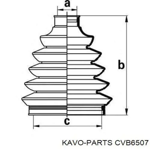 Пыльник ШРУСа наружный CVB6507 Kavo Parts