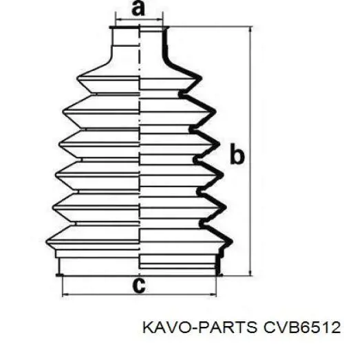 Пыльник ШРУСа передней полуоси наружный Kavo Parts CVB6512
