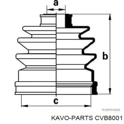 Чехол шруса Kavo Parts CVB8001 цена, от 6.90 USD