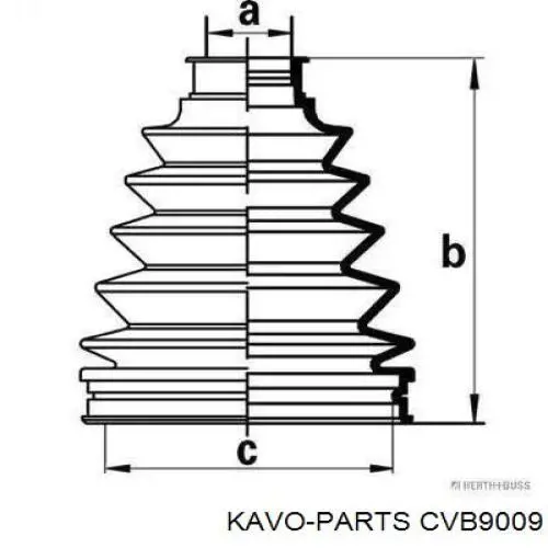 Чехол шруса Kavo Parts CVB9009 цена, от 6.44 USD