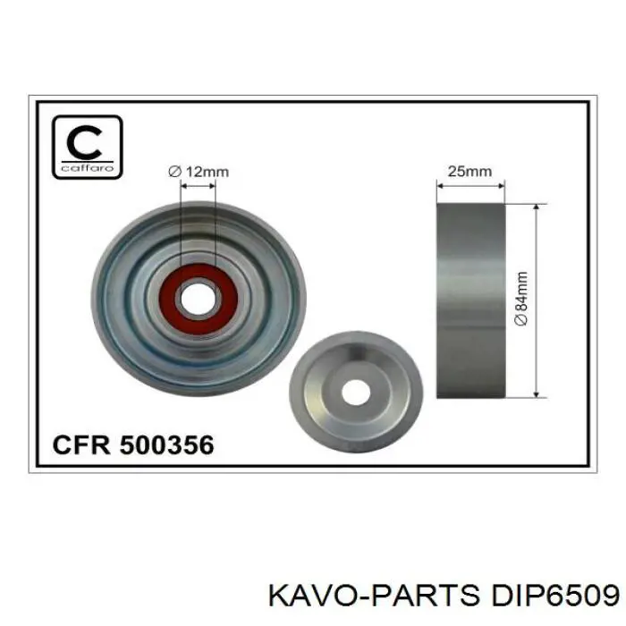 DIP6509 Kavo Parts Ролик натяжителя ремня агрегатов