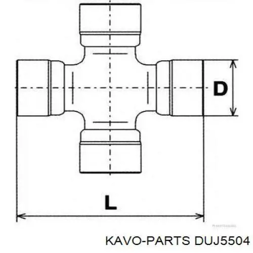 Крестовина заднего кардана DUJ5504 Kavo Parts