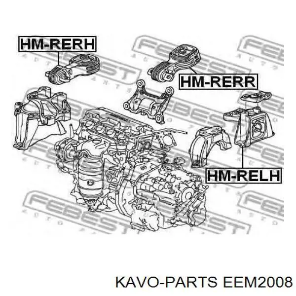 Купить EEM2008 Kavo Parts Левая подушка двигателя