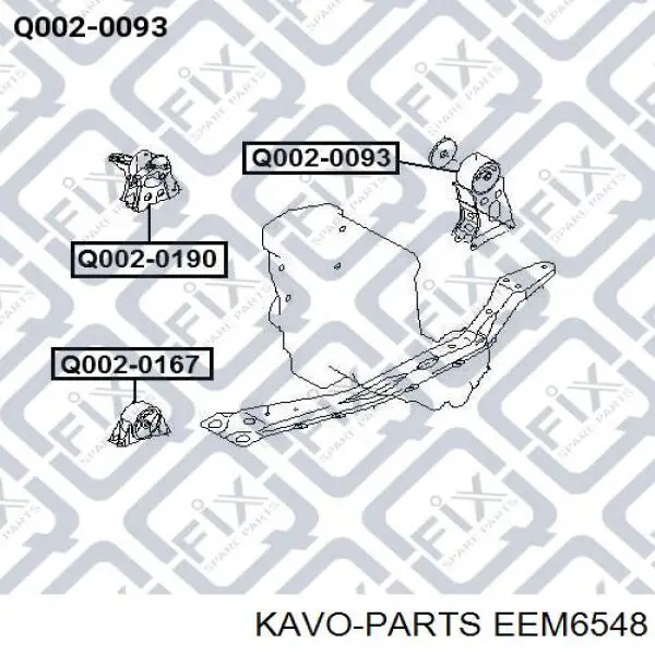 Задняя опора двигателя EEM6548 Kavo Parts