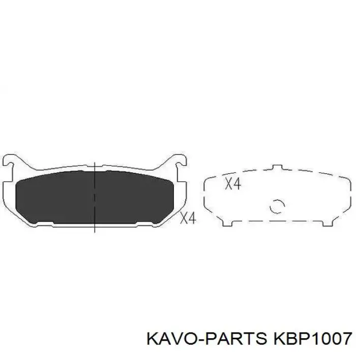 Колодки гальмові задні, дискові KBP1007 Kavo Parts