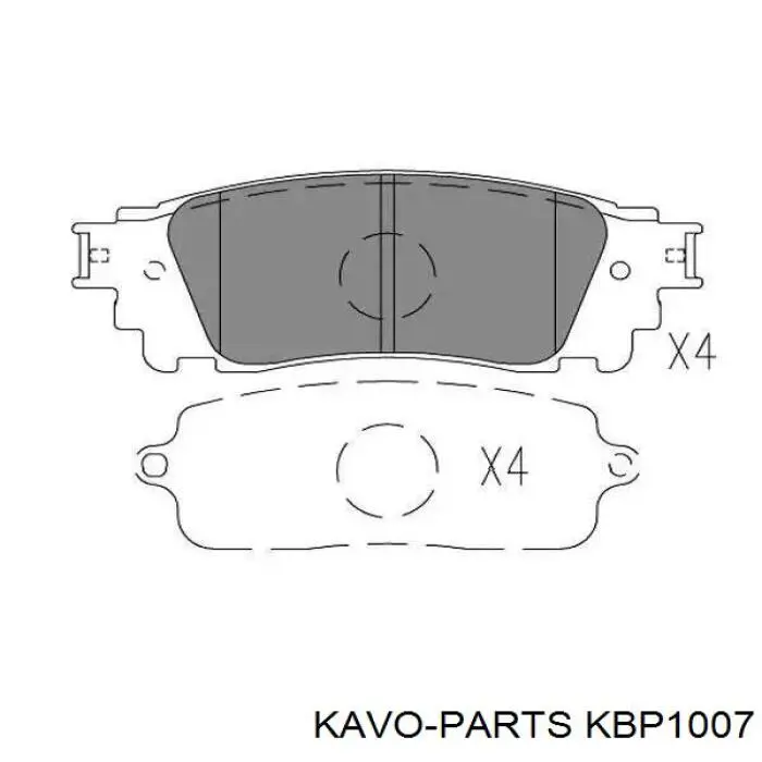 KBP1007 Kavo Parts Колодки тормозные дисковые комплект