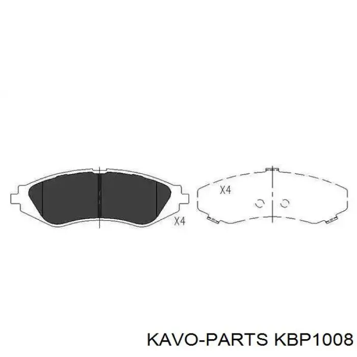 KBP-1008 Kavo Parts передние тормозные колодки