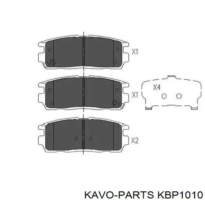 Колодки тормозные задние дисковые KAVO PARTS KBP1010