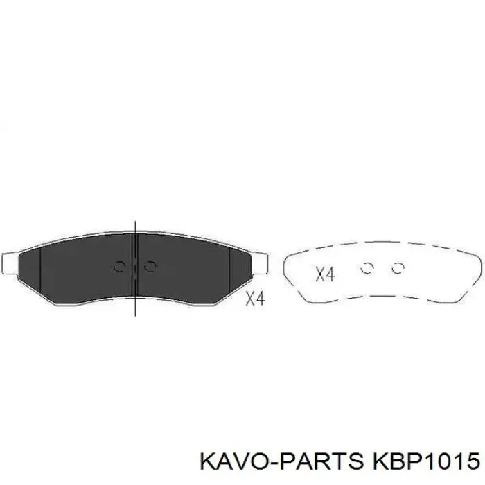 KBP-1015 Kavo Parts sapatas do freio traseiras de disco