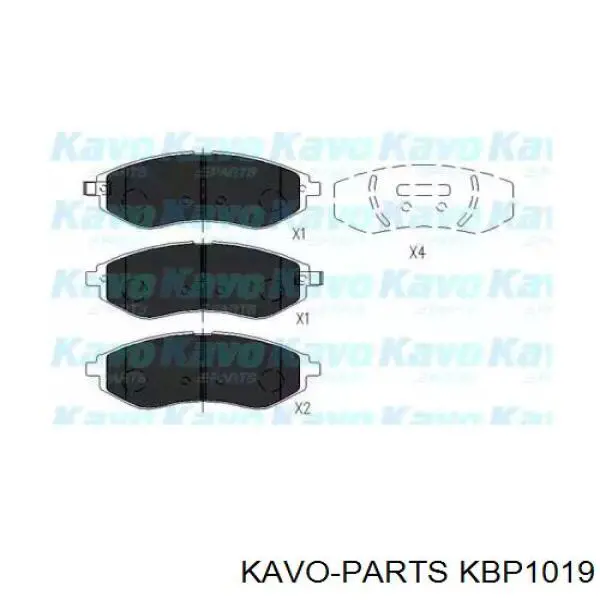KBP-1019 Kavo Parts колодки тормозные передние дисковые