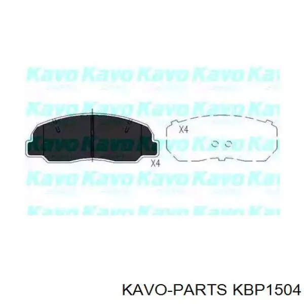 KBP-1504 Kavo Parts передние тормозные колодки