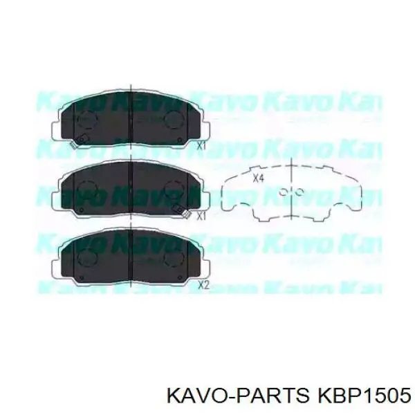 Передние тормозные колодки KBP1505 Kavo Parts