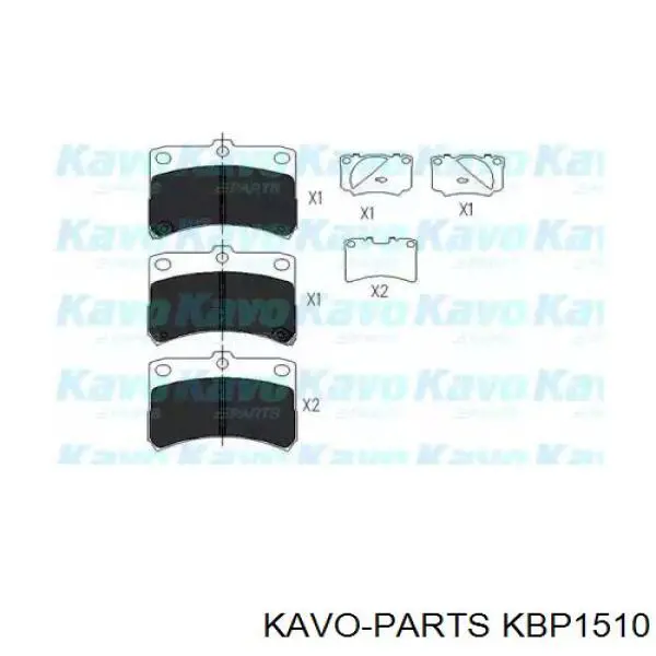 KBP-1510 Kavo Parts колодки тормозные передние дисковые