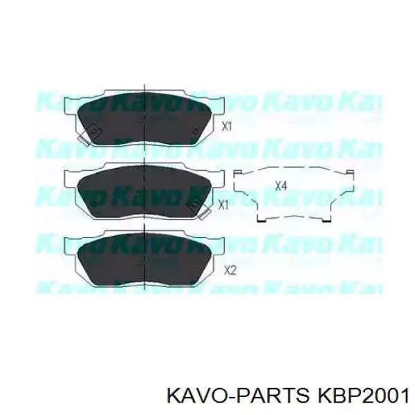 KBP-2001 Kavo Parts передние тормозные колодки