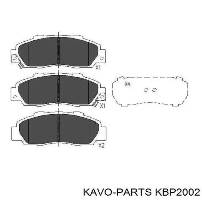 KBP-2002 Kavo Parts передние тормозные колодки