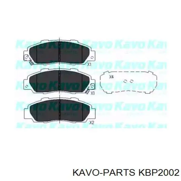 Pastillas de freno delanteras KBP2002 Kavo Parts