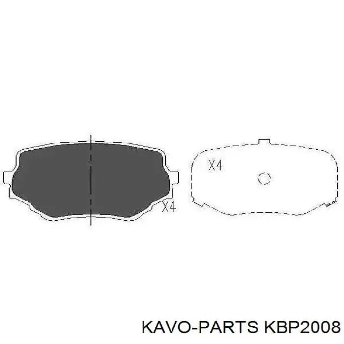 Задние тормозные колодки KBP2008 Kavo Parts