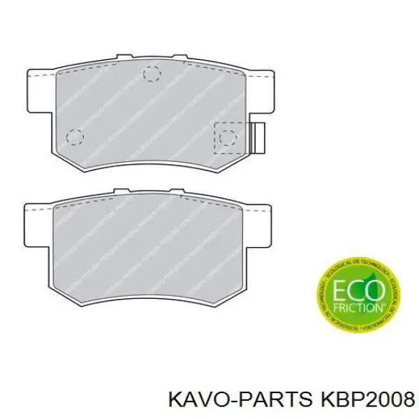 Задние дисковые колодки Kavo Parts KBP2008