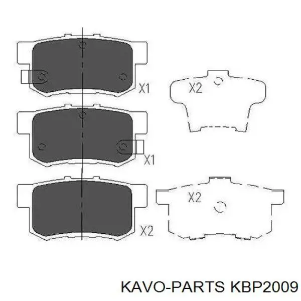 KBP-2009 Kavo Parts задние тормозные колодки