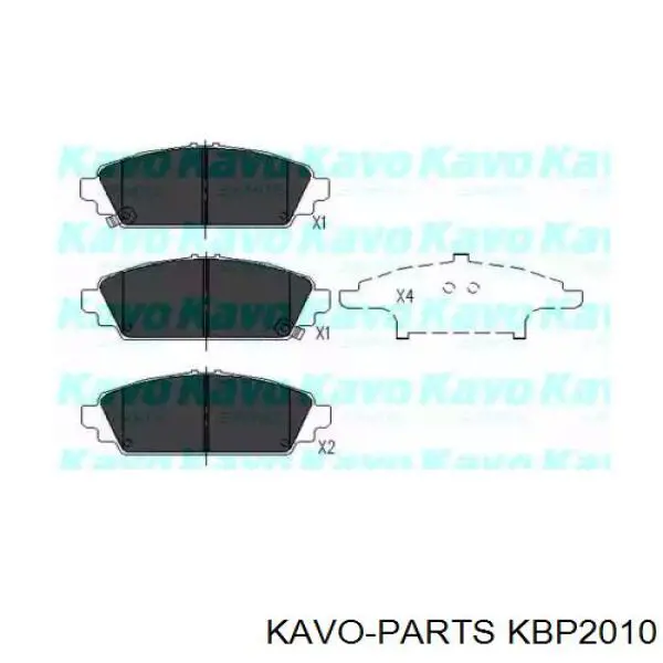 KBP2010 Kavo Parts передние тормозные колодки