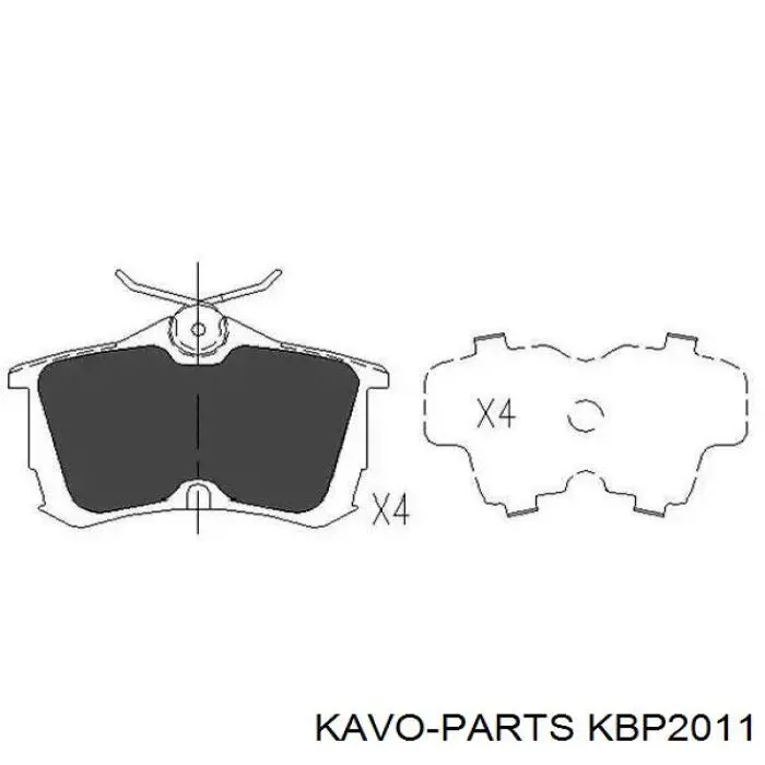 Колодки тормозные задние дисковые Kavo Parts KBP2011