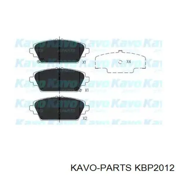Колодки тормозные передние дисковые Kavo Parts KBP2012