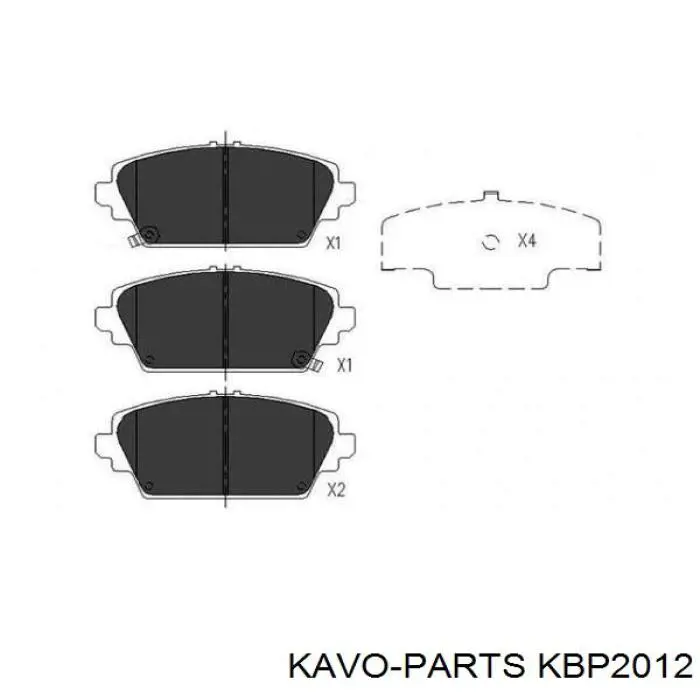 Pastillas de freno delanteras KBP2012 Kavo Parts