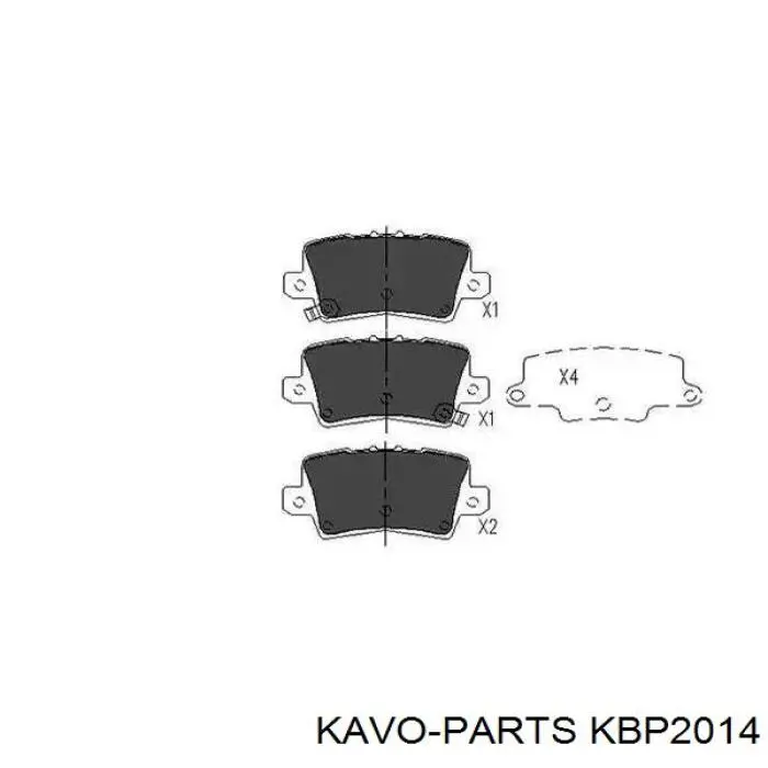 Колодки тормозные задние дисковые KAVO PARTS KBP2014