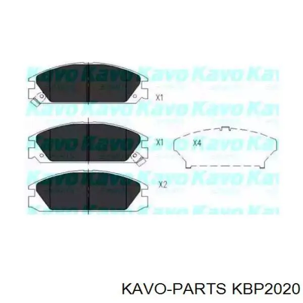 KBP-2020 Kavo Parts передние тормозные колодки