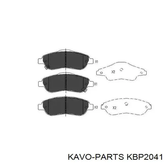 Колодки тормозные передние дисковые Kavo Parts KBP2041